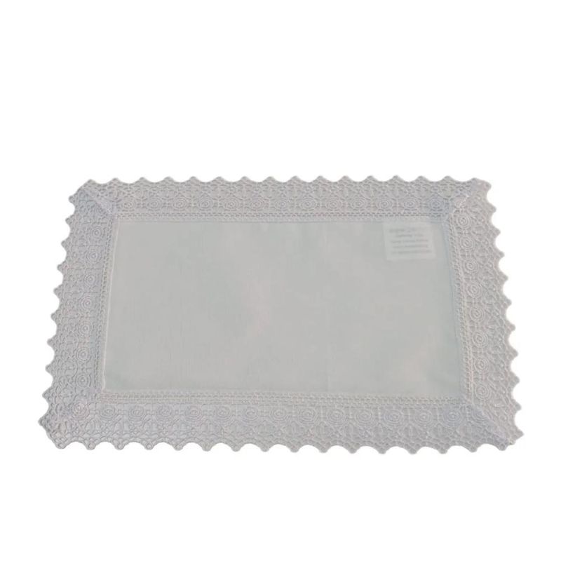 Jogo americano com 4 lugares 45 x 30 branco renda