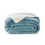 Cobertor coberta fênix queen sherpa pele de carneiro mantinha flannel azul quartzo