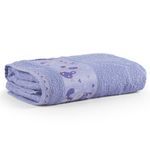 Toalha de banho avulsa minimi infantil 100% algodão - 1,15m x 75cm - foxy raposa - lilás