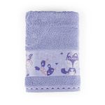 Toalha de banho avulsa minimi infantil 100% algodão - 1,15m x 75cm - foxy raposa - lilás