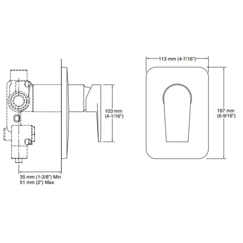 Acabamento para Chuveiro Monocomando Taut T74039BR-4-CP Cromado Kohler Brasil