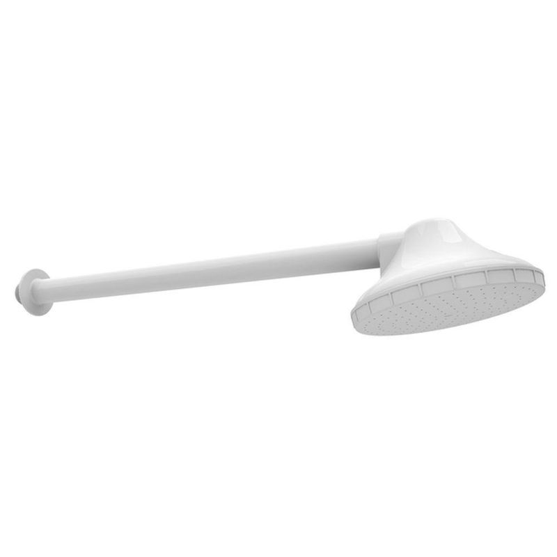 Chuveiro com Braço 5 1-2 PVC Branco para Instalação Residencial e Comercial Herc