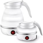 Chaleira Elétrica Dobrável Outras Marcas 600W 600ML Silicone Branco 110V