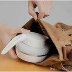 Chaleira Elétrica Dobrável Outras Marcas 600W 600ML Silicone Branco 110V