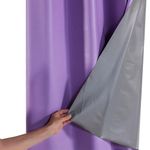 Cortina Daily Blackout Varão 2,20mx1,30m PVC Lilás Casa Scarpa