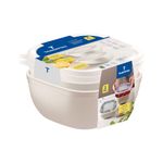 Jogo de Potes Tramontina MixColor Polipropileno Bege 2 Litros 2 Peças