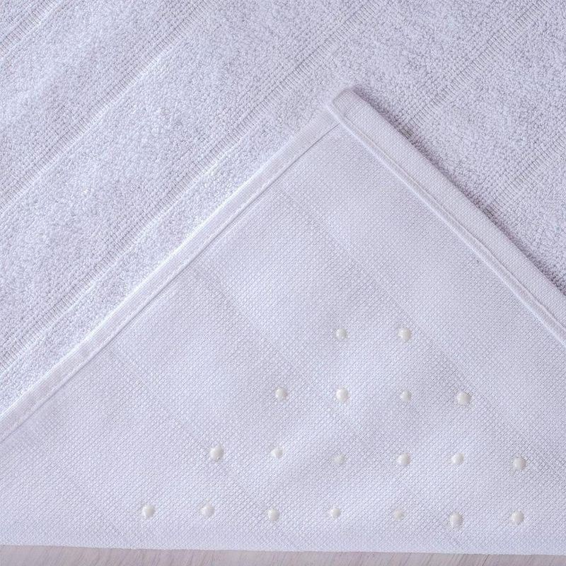 Toalha de Piso Premium Antiderrapante Algodão 50x70cm Branco Tessi 600g-m2