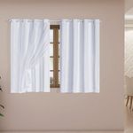 Cortina Daily Blackout Pvc com Voil Varão Sala Quarto Branco Casa Scarpa