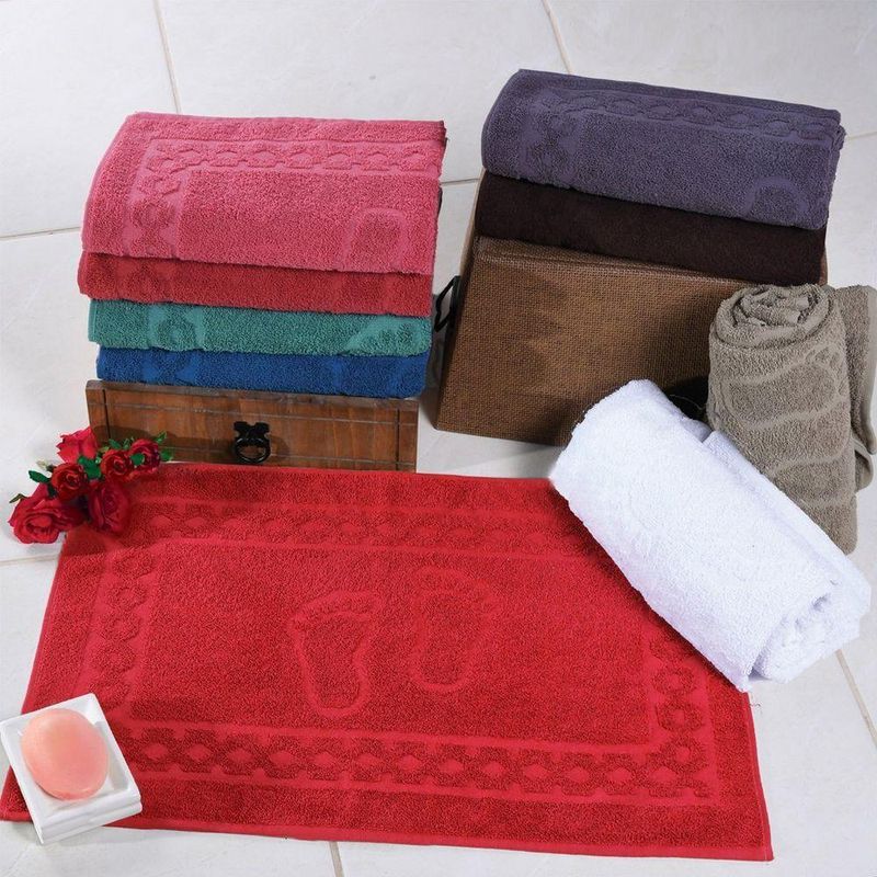 Toalha de Piso Luxo 100% Algodao 450g-m2 45x68CM Maca Bene Casa