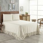 Kit Cobre Leito Turin Queen 3 Peças Micropercal 400 Fios Liso Marfim Casa Scarpa