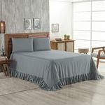 Kit Cobre Leito Turin King Micropercal 400 Fios 3 Peças Cinza Casa Scarpa