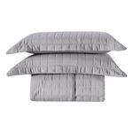 Kit Cobre Leito Milano Queen Micropercal 300 Fios Matelado Cinza Casa Scarpa