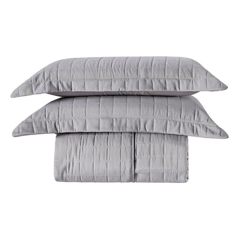 Kit Cobre Leito Milano Queen Micropercal 300 Fios Matelado Cinza Casa Scarpa