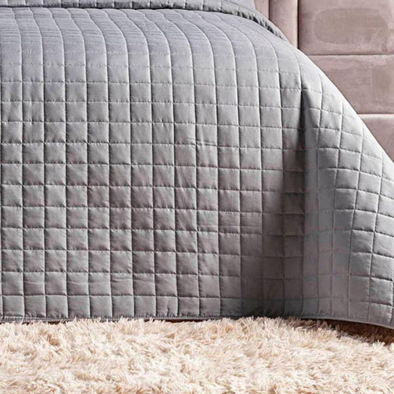 Kit Cobre Leito Milano Queen Micropercal 300 Fios Matelado Cinza Casa Scarpa