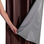 Cortina Blackout para Varão Daily 2,80MX1,80M PVC Sala Quarto Marrom Casa Scarpa