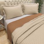 Kit Cobre Leito Bold Bicolour King Micropercal 300 Fios 3 Peças Damasco Casa Scarpa