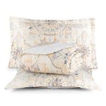 Kit Cobre Leito Karina Mandala King Micropercal 300 Fios 100% Poliéster Estampado Casa Scarpa
