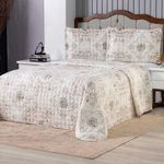 Kit Cobre Leito Karina Mandala King Micropercal 300 Fios 100% Poliéster Estampado Casa Scarpa