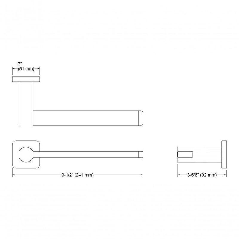 Kit de Acessorios para Banheiro Parallel Completo Design Elegante Preto Kohler Brasil 4 Pecas