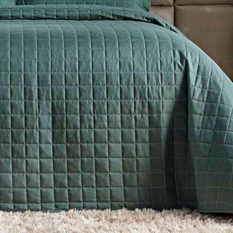 Kit Cobre Leito Milano King Micropercal 300 Fios Verde Casa Scarpa