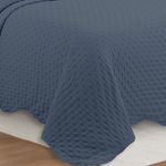 Kit Cobre Leito Bold Bicolour King Micropercal 300 Fios Azul Casa Scarpa