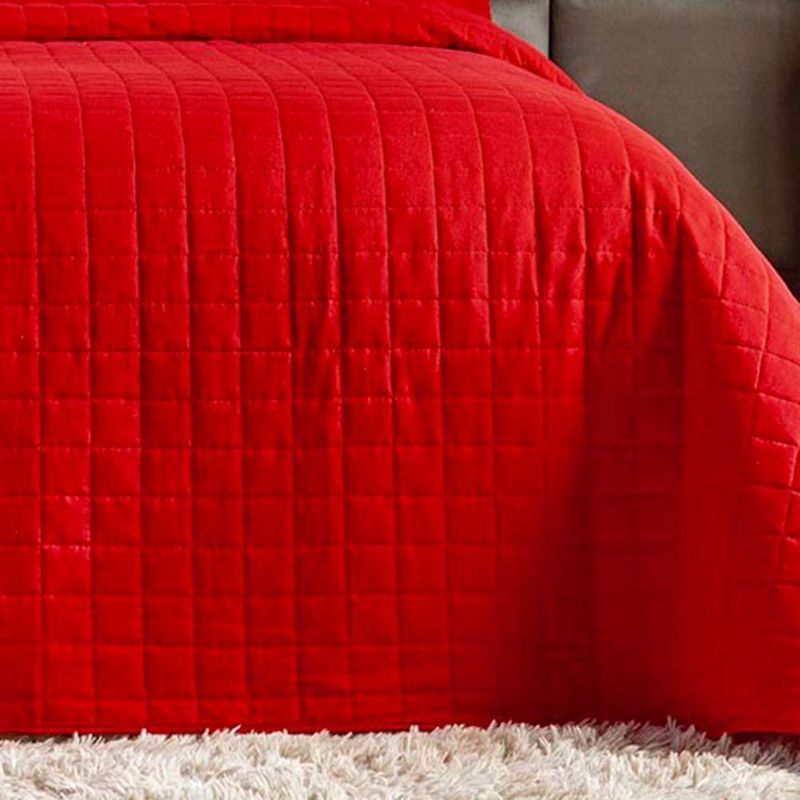 Kit Cobre Leito Milano Queen Micropercal 300 Fios Vermelho Casa Scarpa