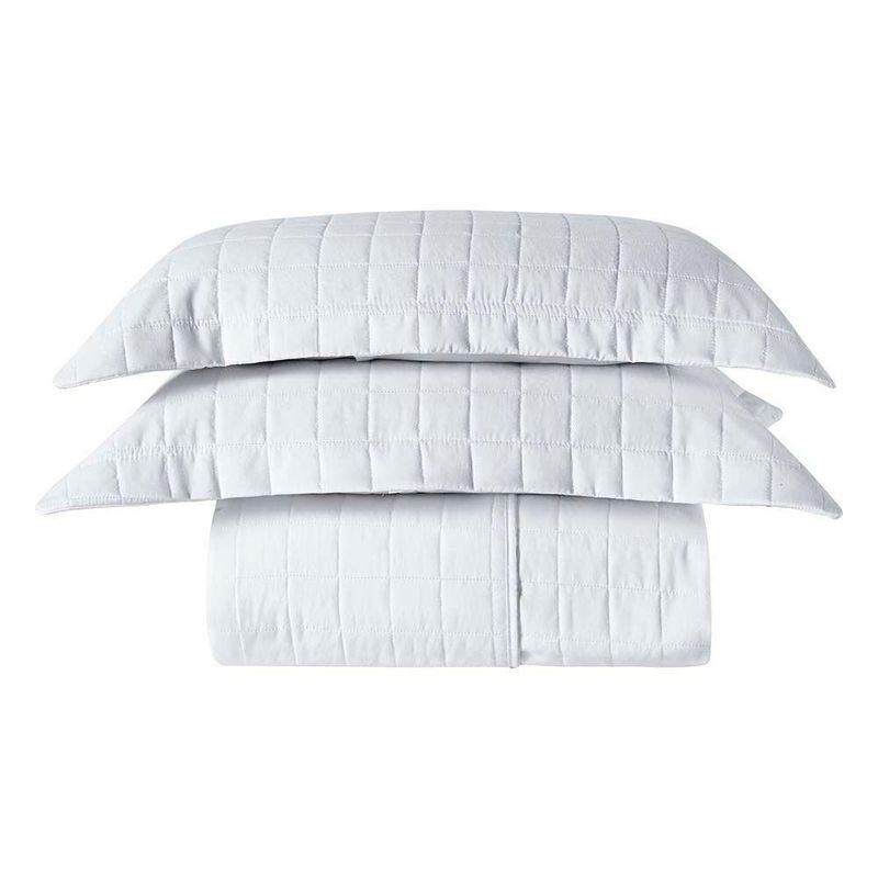 Kit Cobre Leito Milano Casal Micropercal 300 Fios Matelado 3 Peças Branco Casa Scarpa