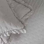 Kit Cobre Leito Elegance Queen Microfibra 200 Fios 3 Peças Cinza Casa Scarpa