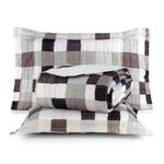 Kit Cobre Leito Karina Quadri 2 Casal Micropercal 300 Fios 100% Poliéster Estampado Branco Casa