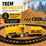 Trem de Brinquedo Infantil com Trilhos a Pilha Classico de Construção com Locomotiva Yeet