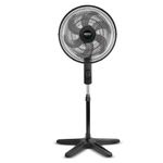 Ventilador de Coluna Arno 140W 6 Pás 3 Velocidades Preto com Cinza VD2C 220V