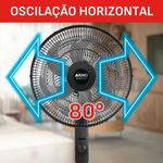 Ventilador de Coluna Arno 140W 6 Pás 3 Velocidades Preto com Cinza VD2C 220V