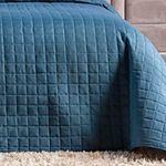 Kit Cobre Leito Milano Solteiro Micropercal 300 Fios Matelado Azul Marinho Casa Scarpa