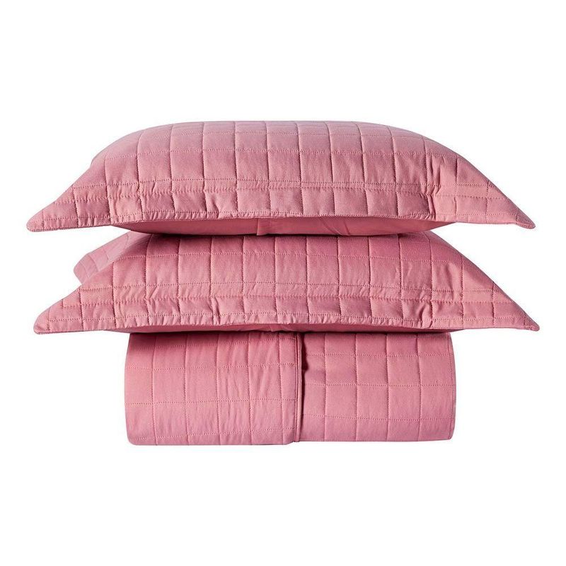 Kit Cobre Leito Milano Casal Micropercal 300 Fios Matelado Rosê 3 Peças Casa Scarpa