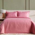 Kit Cobre Leito Milano Casal Micropercal 300 Fios Matelado Rosê 3 Peças Casa Scarpa