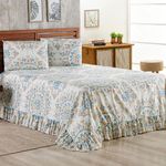 Kit Cobre Leito Laila Mandala 5 Casal Micropercal 400 Fios 100% Poliéster Estampado Bege Casa Scarpa