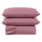 Kit Cobre Leito Turin Casal Micropercal 400 Fios 3 Peças Liso Rosê Casa Scarpa