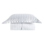 Kit Cobre Leito Milano Solteiro Micropercal 300 Fios Matelado Branco Casa Scarpa