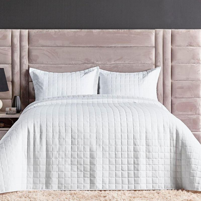 Kit Cobre Leito Milano Solteiro Micropercal 300 Fios Matelado Branco Casa Scarpa