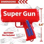 Pistola de Dinheiro para Festas Plastico 100 Notas de Brinquedo Kangur