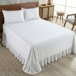 Kit Cobre Leito Turin Queen Micropercal 400 Fios 3 Peças Branco Casa Scarpa