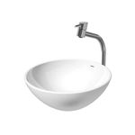 Cuba de Apoio com Torneira para Lavatório RA-01 Redonda Sobrepor Porcelana Branco Lorenzetti