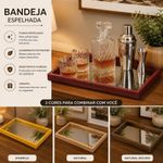 Bandeja Decorativa Espelhada Multiuso Organizador Mesa Bar Aparador Lavabo Yeet