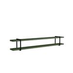 Prateleira Multiuso Suspensa Smart MDF Suporte Metal Musgo com Preto Casa Lar Shop 180CM