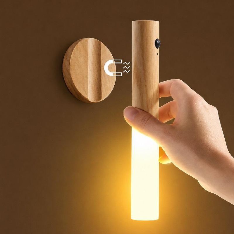 Luminária LED Bastão Sensor de Movimento Recarregável Branco Quente USB Magnética Yeet