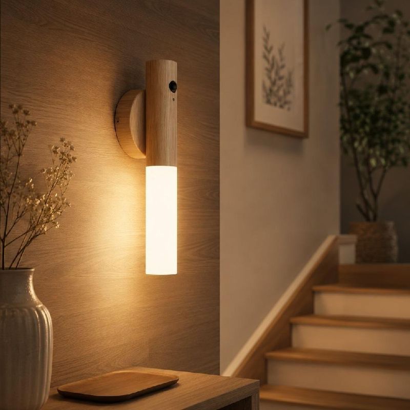 Luminária LED Bastão Sensor de Movimento Recarregável Branco Quente USB Magnética Yeet