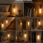 Luminária LED Bastão Sensor de Movimento Recarregável Branco Quente USB Magnética Yeet