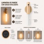 Luminária LED Bastão Sensor de Movimento Recarregável Branco Quente USB Magnética Yeet