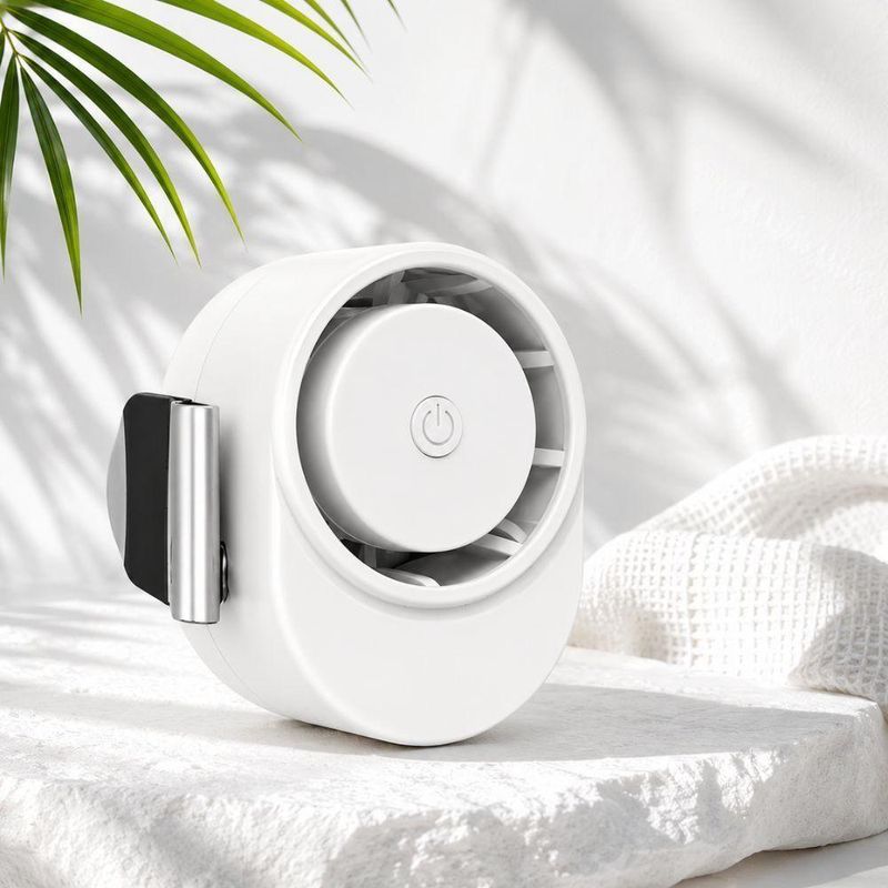 Ventilador de Mesa Portátil USB Recarregável com Clipe Yeet 3 Velocidades 5V