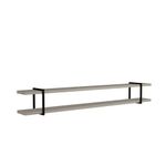 Prateleira Suspensa Multiuso Smart MDF Metal Grigio com Preto 260CM Casa Lar Shop